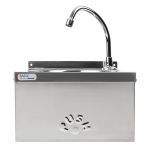 Basix Stainless Steel Knee Operated Hand Wash Basin - Image 2