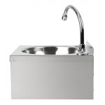 Basix Stainless Steel Knee Operated Hand Wash Basin - Image 3