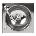 Basix Stainless Steel Knee Operated Hand Wash Basin - Image 6