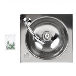 Basix Stainless Steel Knee Operated Hand Wash Basin - Image 9