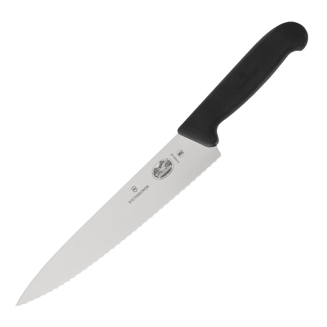 cc266_new23-841.jpg Victorinox Fibrox Serrated Carving Knife 22cm - Image 1