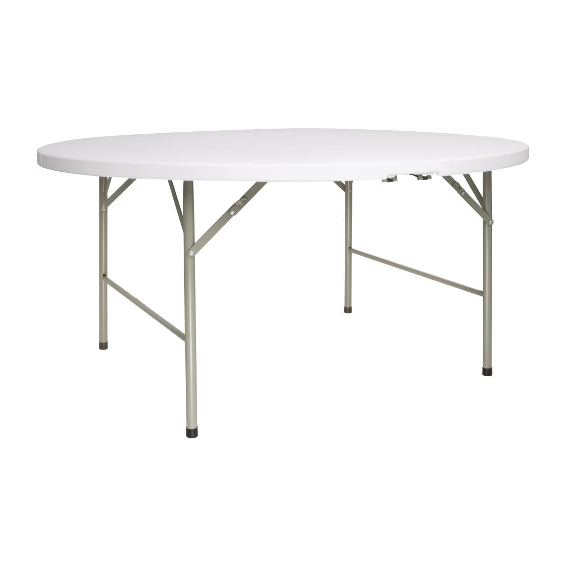 cc506_1.jpg Bolero 5ft Round Folding Table White - Image 1