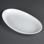 Olympia Whiteware French Deep Oval Plates 304mm (4 Pack)