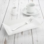 Olympia Whiteware Serving Rectangular Platters 250x150mm (4 Pack) - Image 5