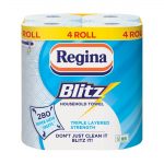 Regina Blitz Household Towel 3-Ply 280 Sheets (4 Pack)