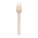 Fiesta Compostable Disposable Wooden Forks (100 Pack) - Image 4