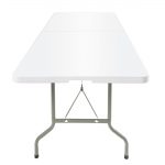 Bolero Rectangular Centre Folding Table White 8ft (Single) - Image 4