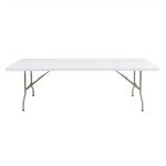 Bolero Rectangular Centre Folding Table White 8ft (Single)