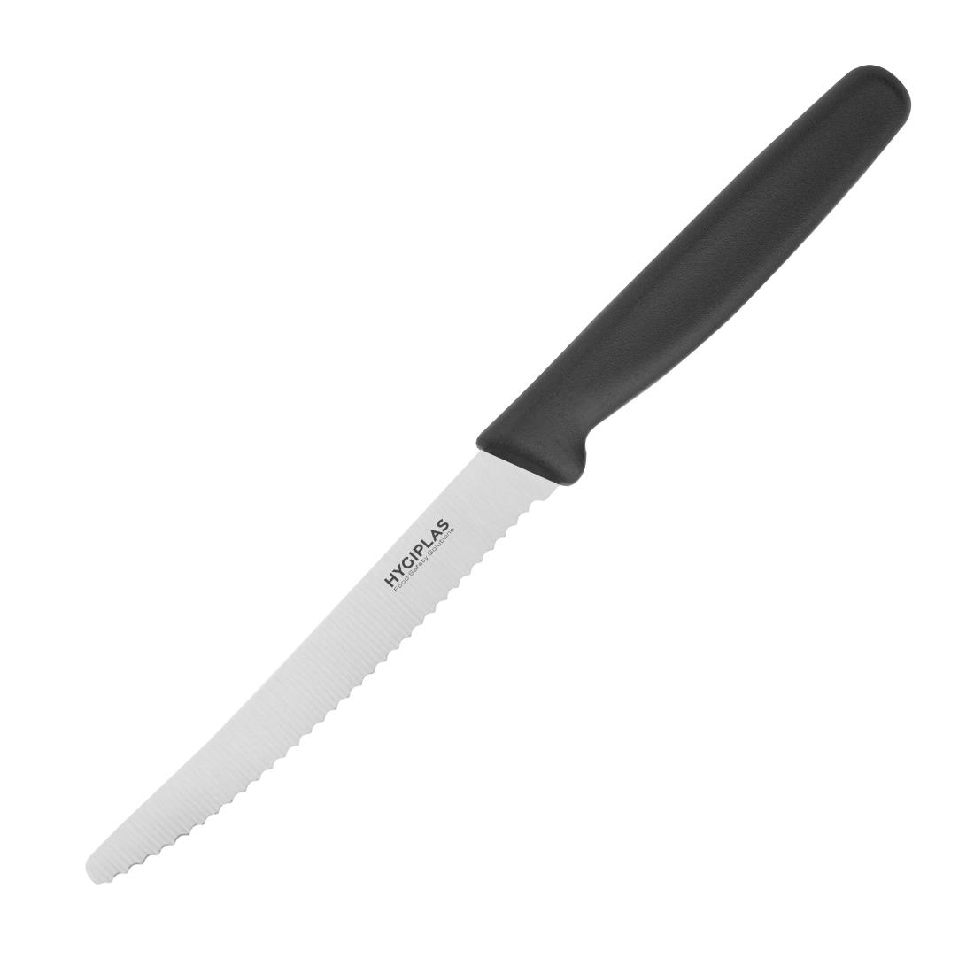 cf897_1.jpg Hygiplas Serrated Tomato Knife Black 10.5cm - Image 1