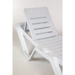 Polypropylene Sun Loungers White (2 Pack) - Image 9