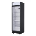 Nisbets Essentials Upright Display Cooler Black with Light Box - 354Ltr - Image 2