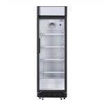 Nisbets Essentials Upright Display Cooler Black with Light Box - 354Ltr - Image 3