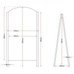 Olympia Metal Framed Pavement Board 1040 x 600mm - Image 3
