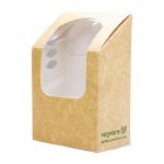 Vegware Compostable Kraft Tortilla Wrap Boxes With PLA Window (500 Pack)
