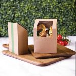 Vegware Compostable Kraft Tortilla Wrap Boxes With PLA Window (500 Pack) - Image 3