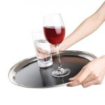 Olympia Stainless Steel Round Non-Slip Bar Tray 355mm - Image 4