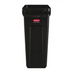 Rubbermaid Slim Jim Bin with Venting Channels Black 60Ltr - Image 2
