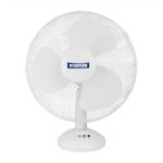 Status 12" Oscillating White Desktop Fan