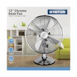 Status 12" Oscillating Chrome Desktop Fan - Image 2