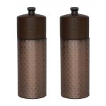 Olympia Copper Wood Salt and Pepper Mill Set (2 Pack)