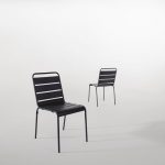 Bolero Slatted Steel Side Chairs Grey (Pack of 4) - Image 6