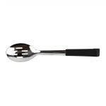 Vogue Slotted Serving Spoon Black Handle 340mm - Image 3