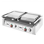 Buffalo Double Contact Grill Flat Base Ribbed Top Plate