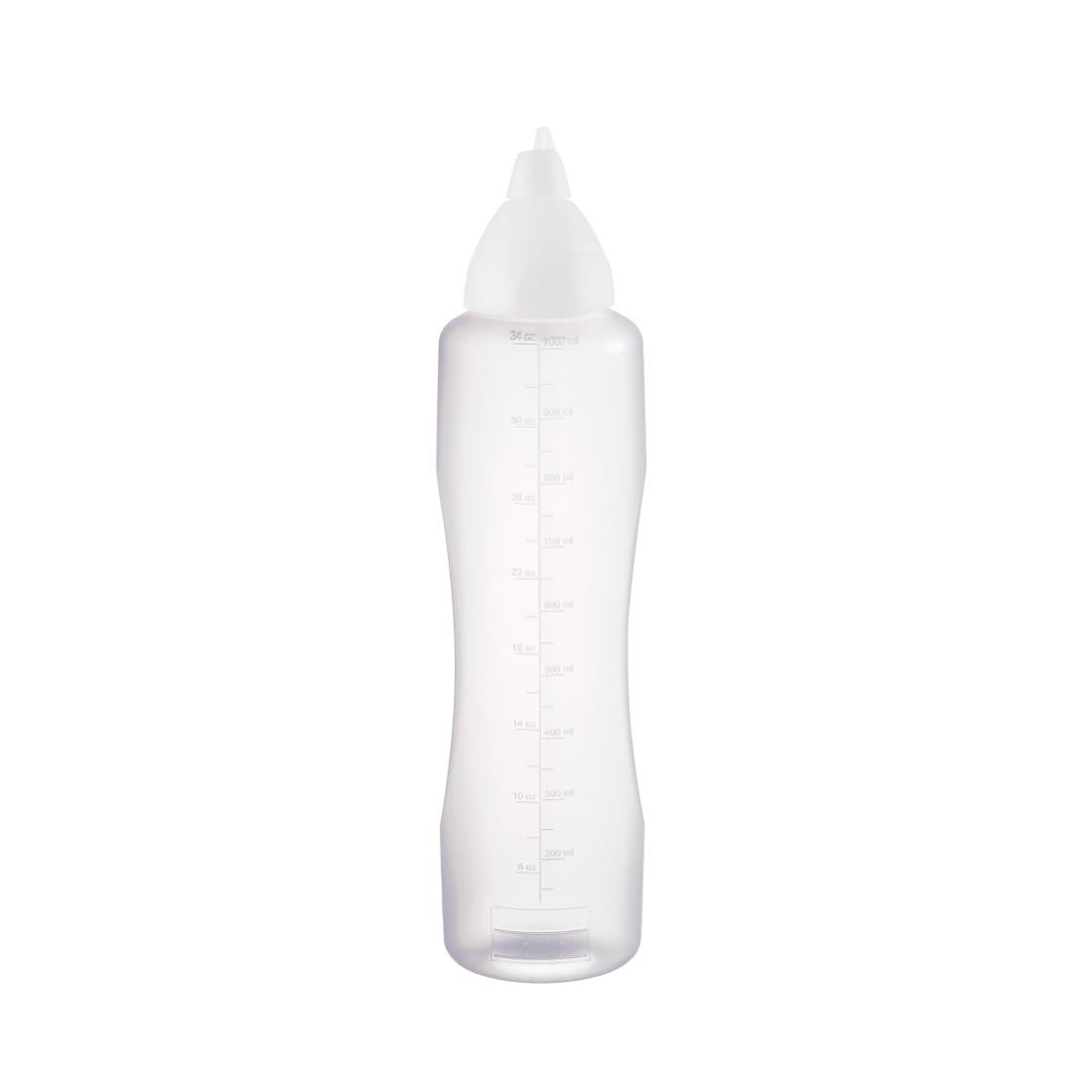 cw114_upd24.jpg Araven Clear Non-drip Sauce Bottle 35oz - Image 1