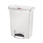 Rubbermaid Slim Jim Front Step-On Pedal Bin White 30Ltr - Image 3