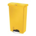 Rubbermaid Slim Jim Step-On Pedal Bin Yellow 50Ltr - Image 3