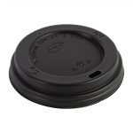 Fiesta Recyclable Coffee Cup Lids Black 340ml / 12oz and 455ml / 16oz (50 Pack)