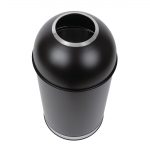 Bolero Bullet Bin with Open Top Lid Black 40Ltr - Image 2