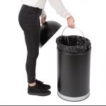 Bolero Bullet Bin with Open Top Lid Black 40Ltr - Image 6
