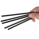 Fiesta Compostable Paper Cocktail Stirrer Straws Black (250 Pack) - Image 6