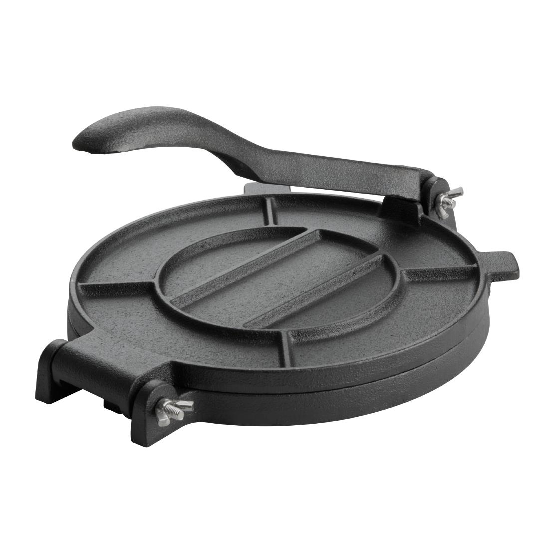 cz942_npi23-1.jpg Vogue Cast Iron Tortilla Press 200mm - Image 1