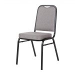 Bolero Square Back Banquet Chairs Black & Grey (Pack of 4) - Image 2