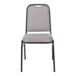 Bolero Square Back Banquet Chairs Black & Grey (Pack of 4) - Image 3