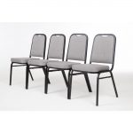 Bolero Square Back Banquet Chairs Black & Grey (Pack of 4) - Image 6
