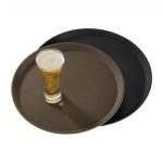 Cambro Treadlite Fibreglass Round Non-Slip Tray Black 405mm - Image 4