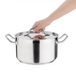 Nisbets Essentials Stainless Steel Stew Pot with Lid 24cm - Image 3