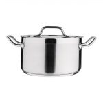 Nisbets Essentials Stainless Steel Stew Pot with Lid 24cm - Image 7