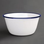 Olympia Enamel Pudding Bowls 155mm (6 Pack)