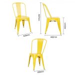 Bolero Bistro Steel Side Chairs Yellow (Pack of 4) - Image 2
