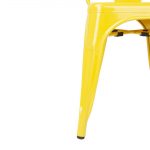 Bolero Bistro Steel Side Chairs Yellow (Pack of 4) - Image 5