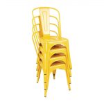 Bolero Bistro Steel Side Chairs Yellow (Pack of 4) - Image 6