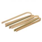Fiesta Compostable Mini Bamboo Tongs (50 Pack) - Image 3
