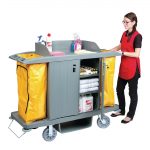 Jantex Housekeeping Trolley With Doors - Image 2