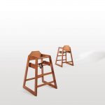 Bolero Wooden Highchair Dark Wood Finish - Image 6
