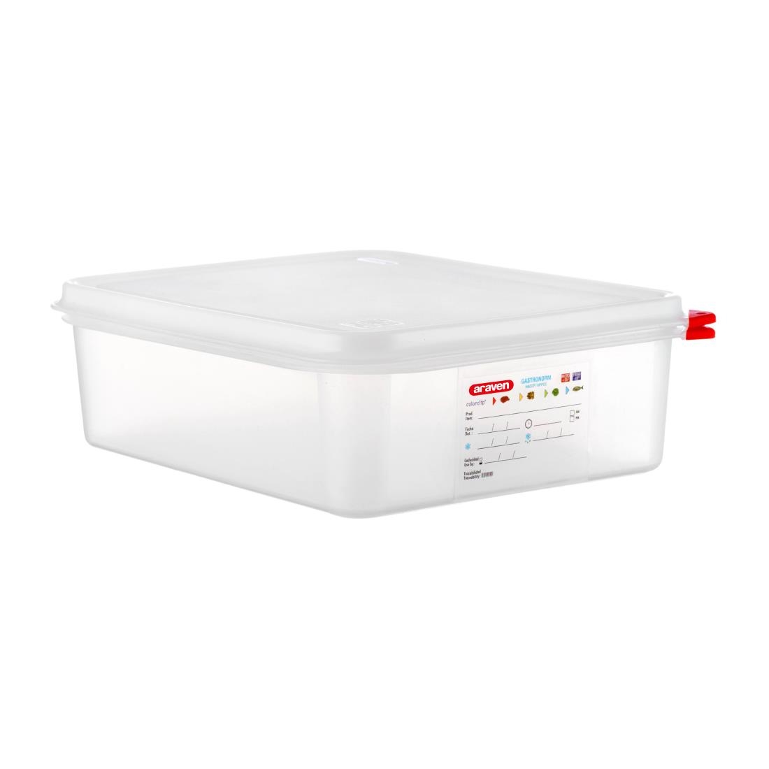 dl982_upd24-1.jpg Araven Polypropylene 1/2 Gastronorm Food Container 6.5Ltr (4 Pack) - Image 1
