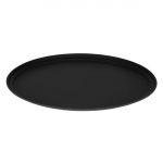 Cambro Camtread Large Fibreglass Oval Non-Slip Tray Black 600mm - Image 5